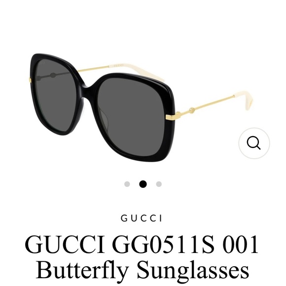 Gucci Black, gold and beige Sunglasses